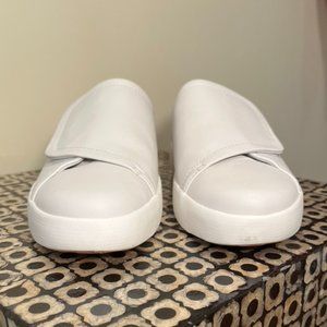 Cole Haan White Velcro Slip ons